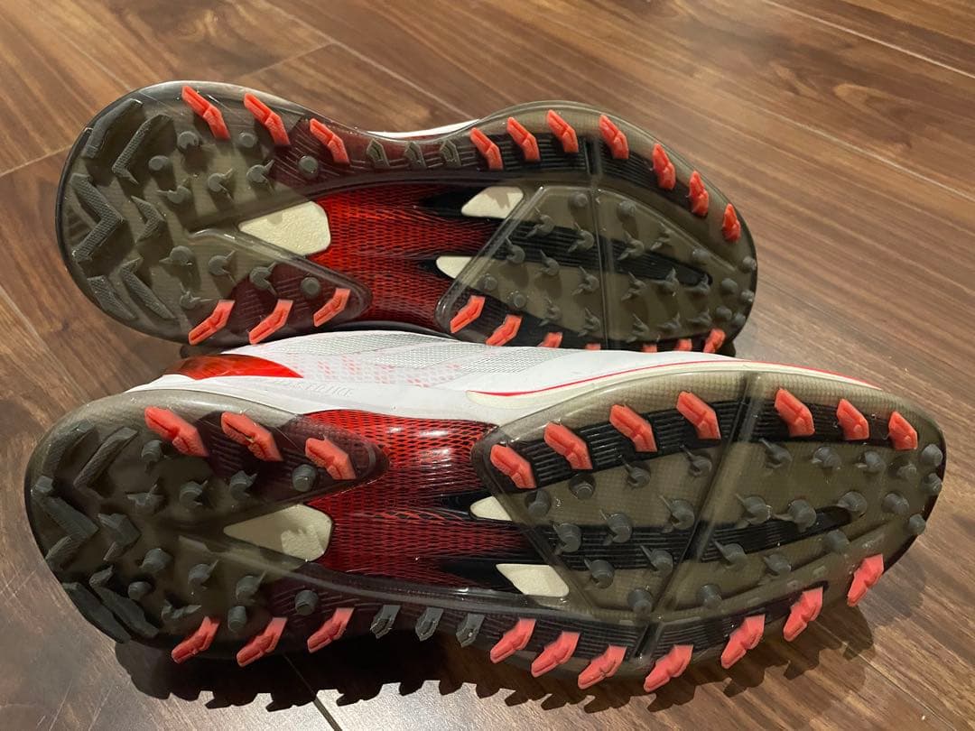 アディダス adizero ゴルフシューズ ホワイト/レッド