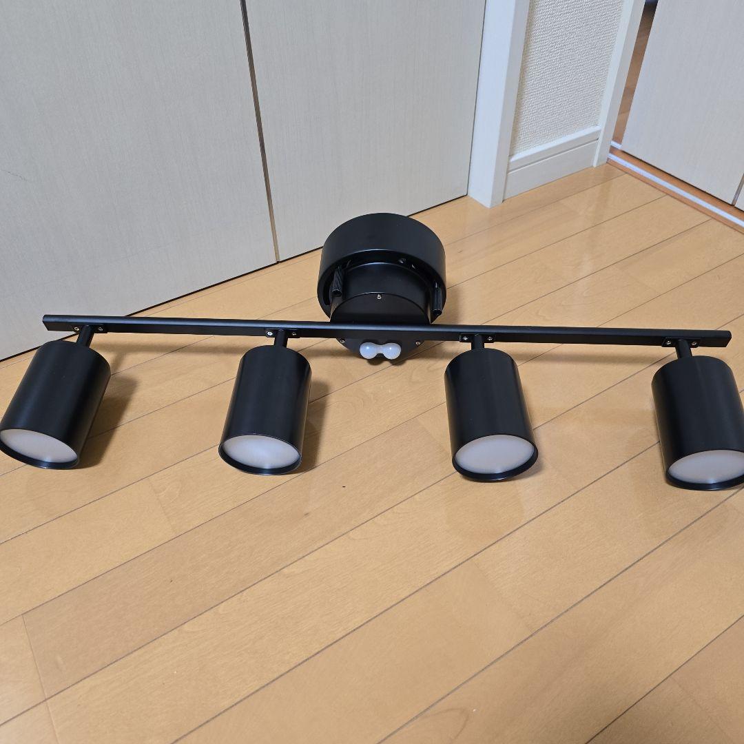 4灯 LEDシーリングライト ブラック YP-S4