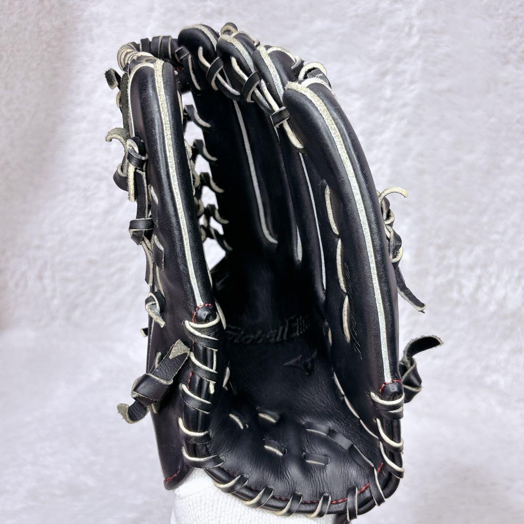 美品　MIZUNO ミズノ　軟式グローブ　グローバルエリート　一般　外野手用　黒