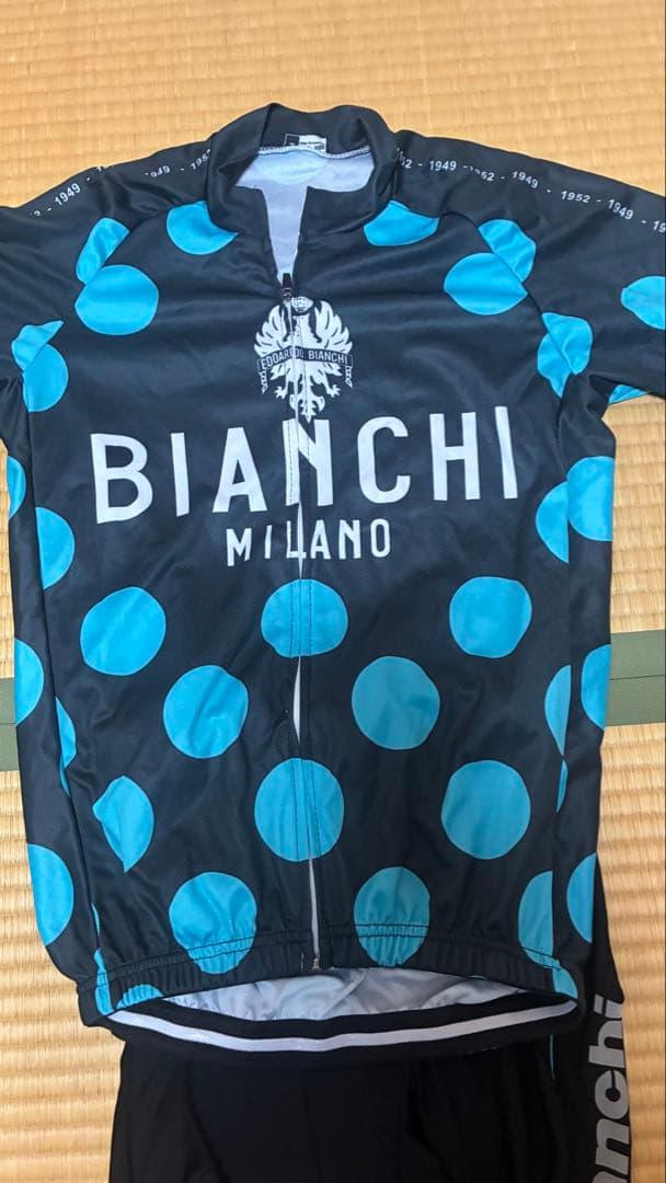 れお Bianchi サイクルジャージ 上下＋長袖ジャージ 水玉模様