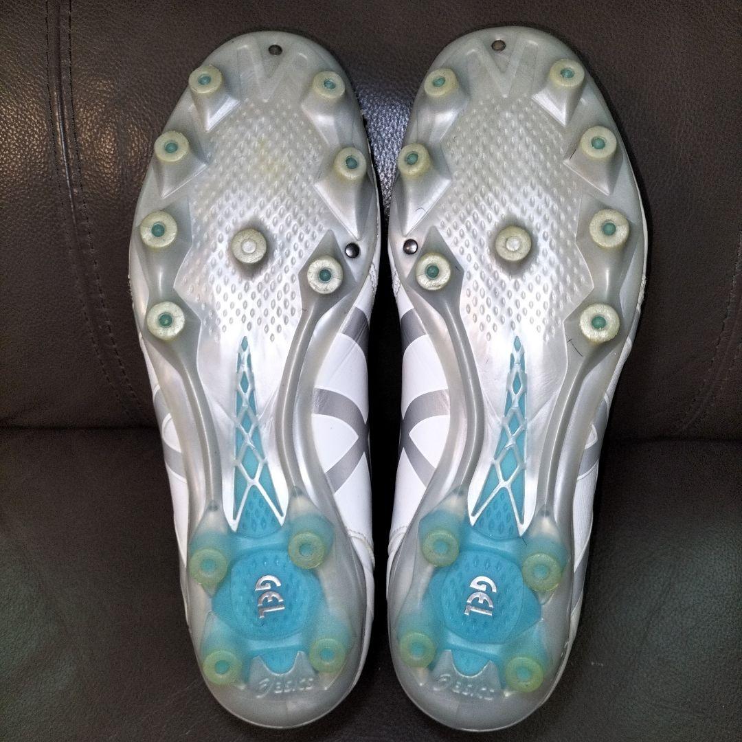 25cm【asics】DSライト ワイド　サッカースパイク カンガルー表革仕様
