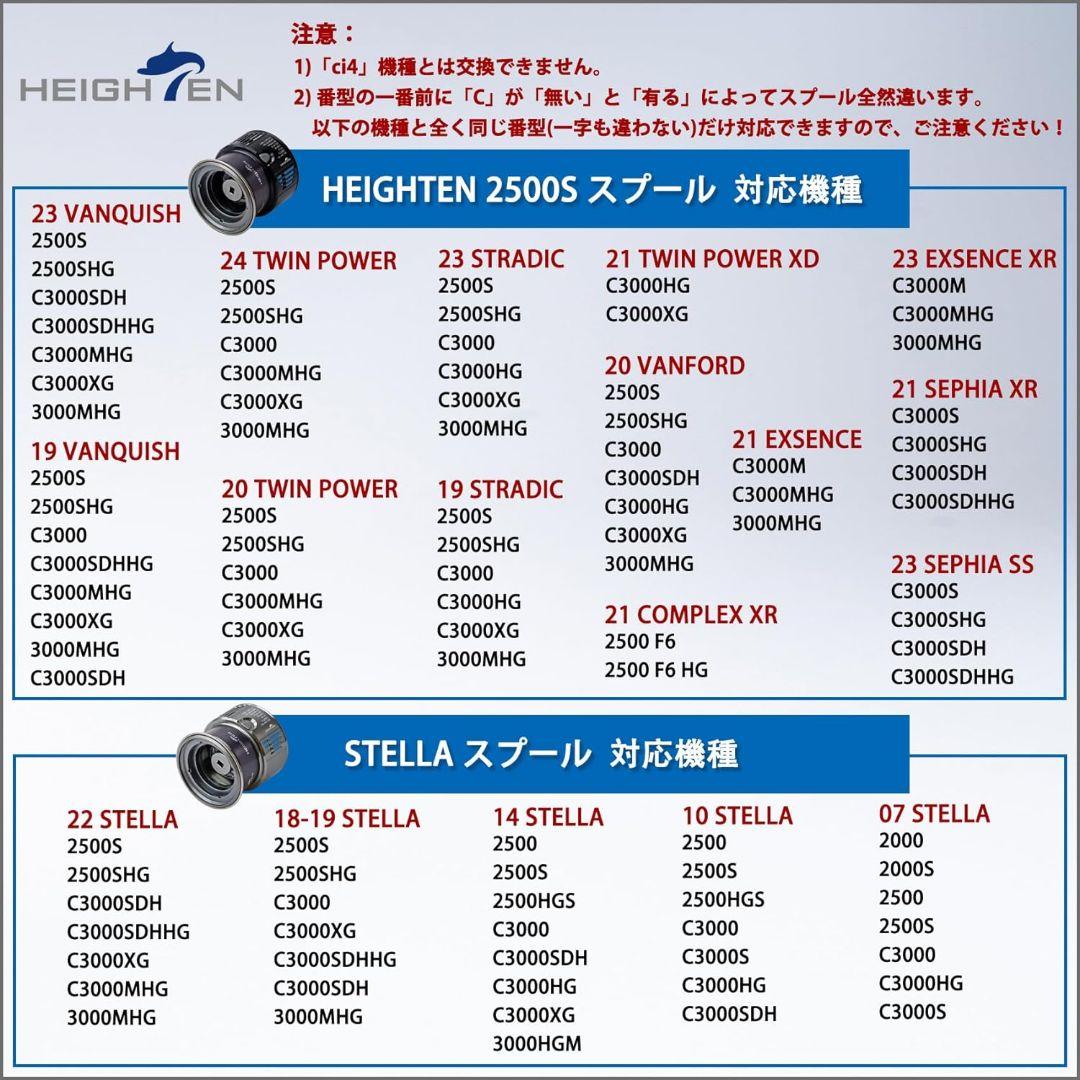 HEIGHTEN  スプール 浅溝 夢屋S-20型 2500S 替えスプール