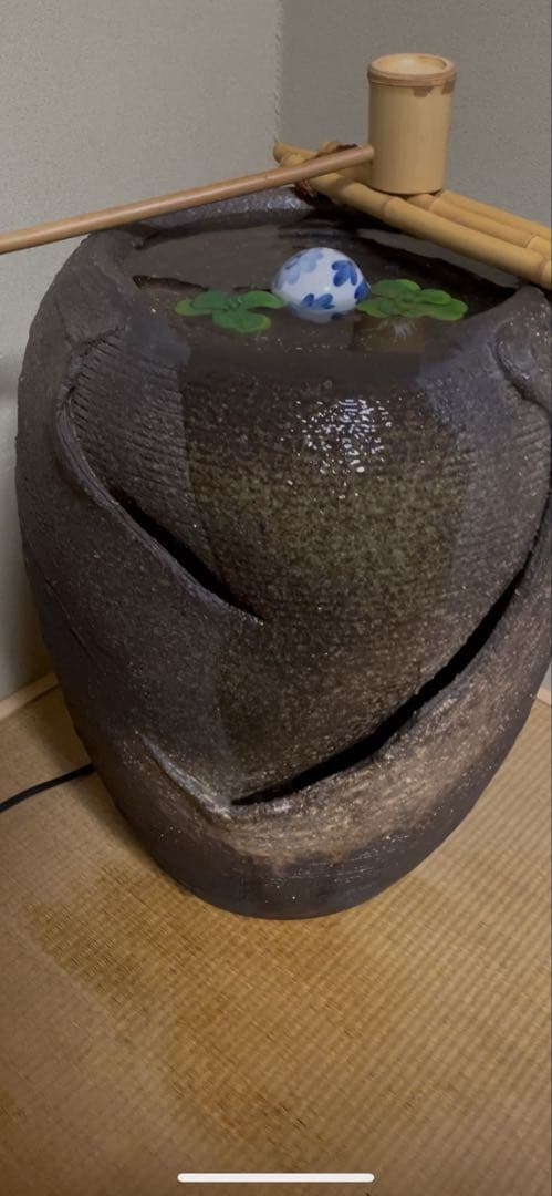 信楽焼き電動つくばい　湧き水ツクバイ水流れ　響　［dt-0002］オプション付き