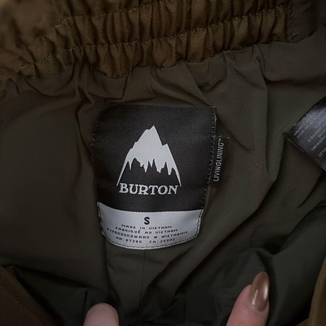 BURTON バートン ビブパンツ スノーボードウェア Sサイズ カーキ