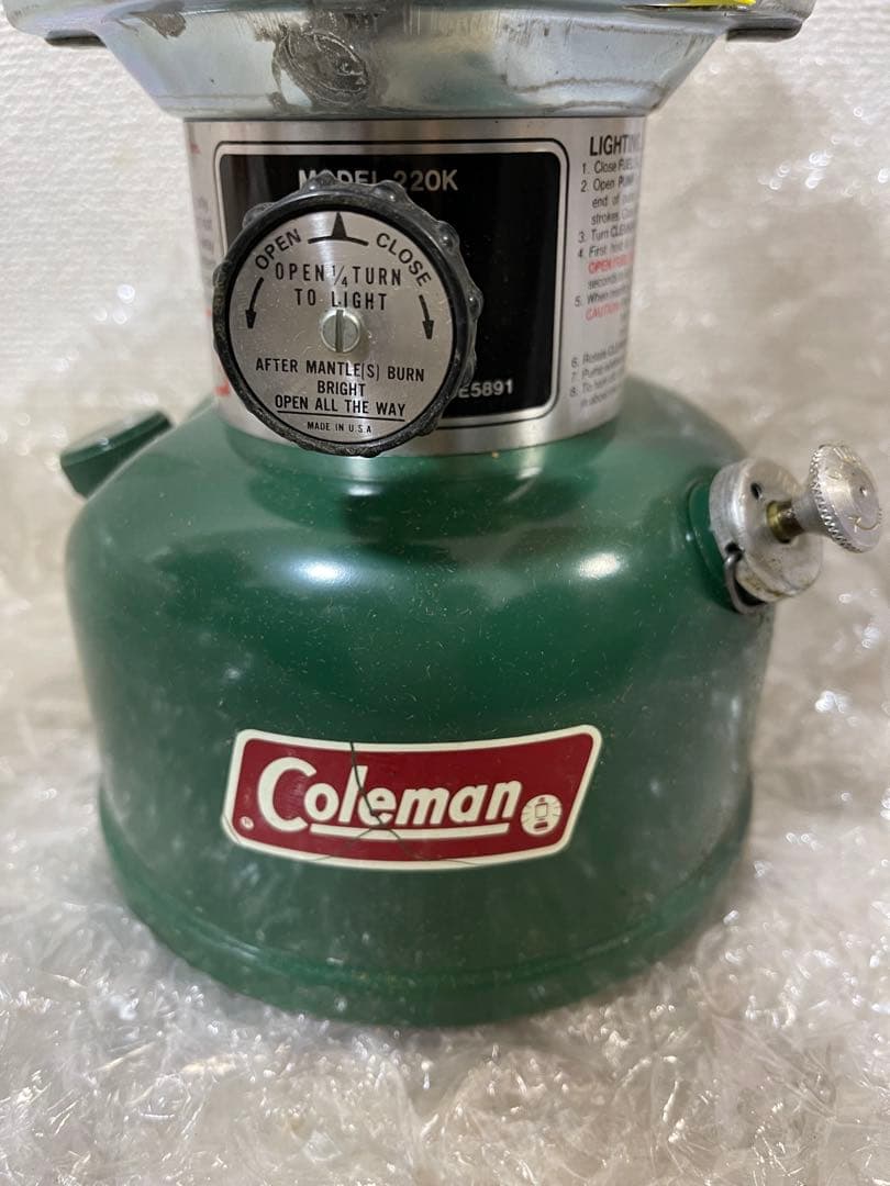 ビンテージ新品未使用Coleman 220Kランタンガソリンツーマントルランタン