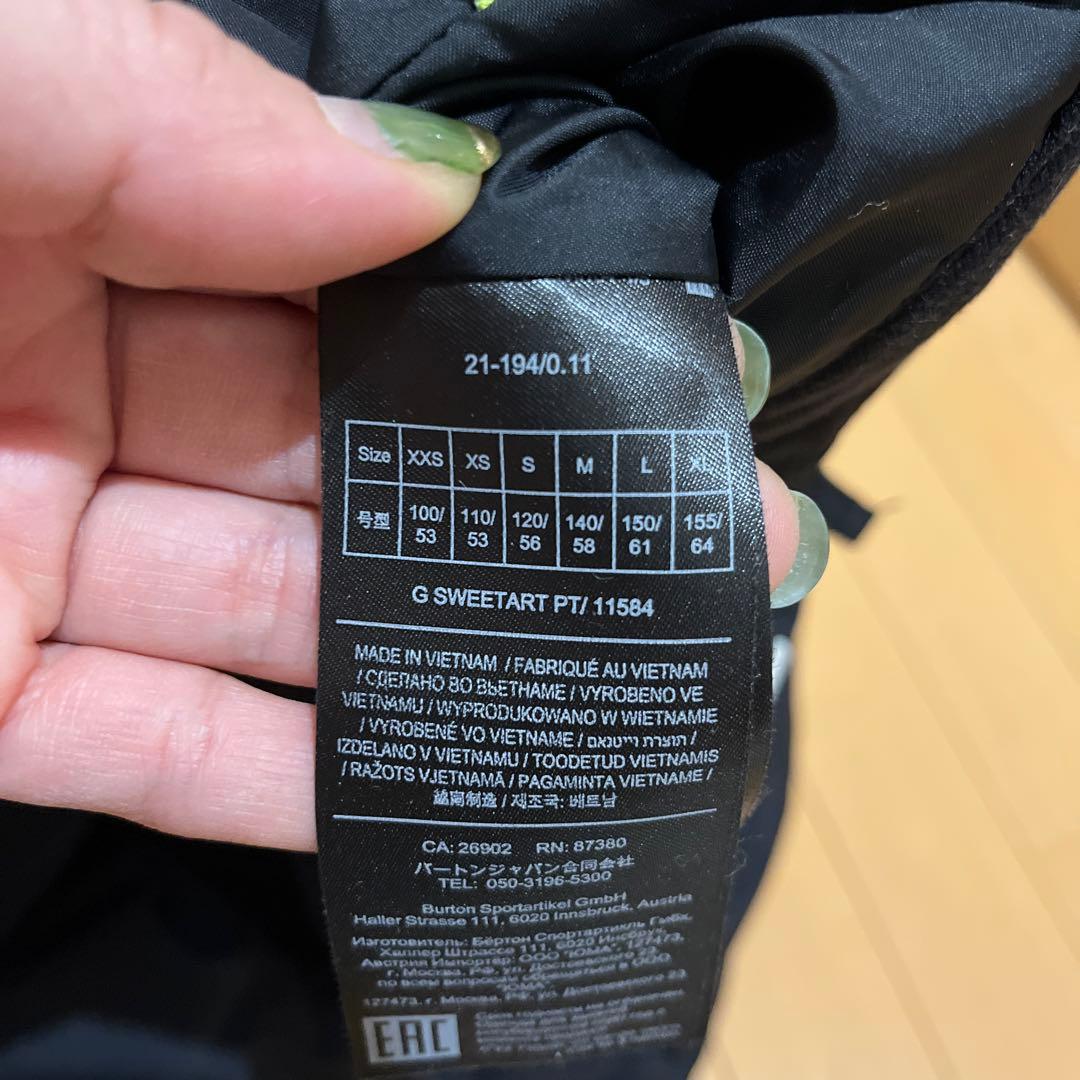 Burton スノーボードパンツ 黒　xs