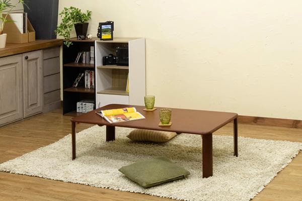 《新品・送料無料》《完成品》NEWウッディーテーブル　120×60　BR/NA