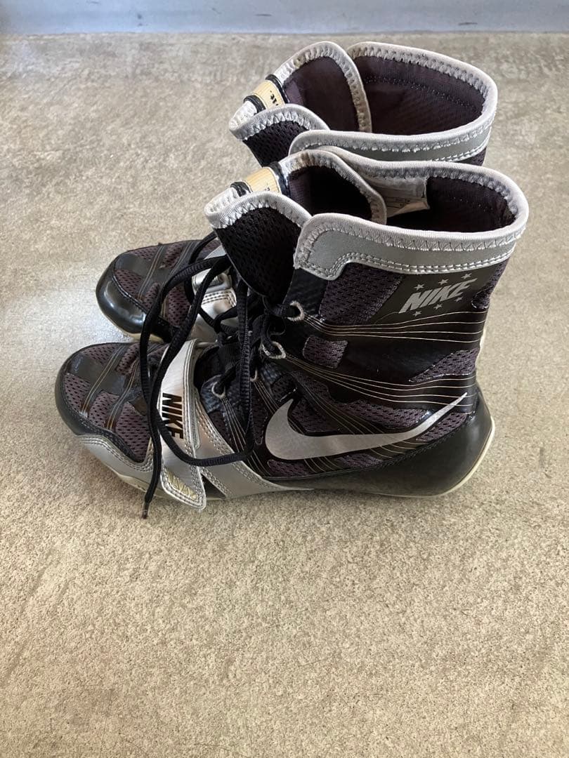 NIKE ハイパーKO ボクシングシューズ ブラック/シルバー 25㎝