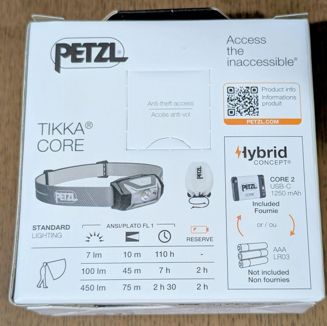 ペツル ティカコア PETZL TIKKA CORE 黒 新製品 未開封品