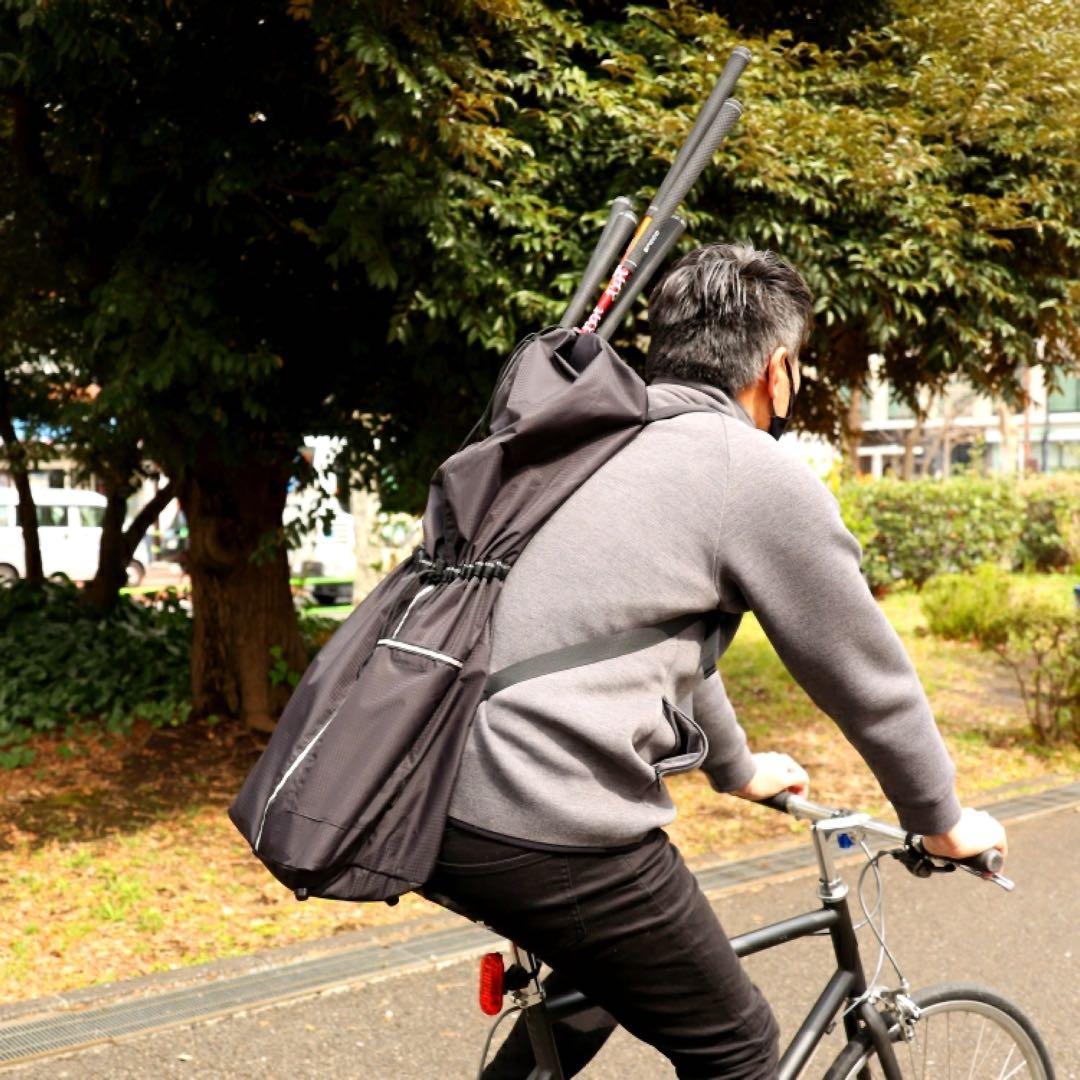 自転車 リュック ゴルフ クラブ 収納 リュックサック ゴルフバッグ　ブラック