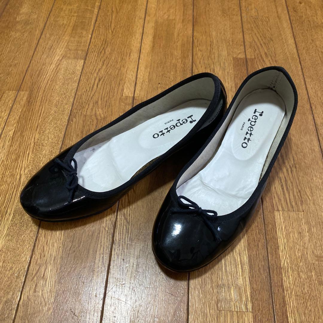 repetto ブラック バレエシューズ 37