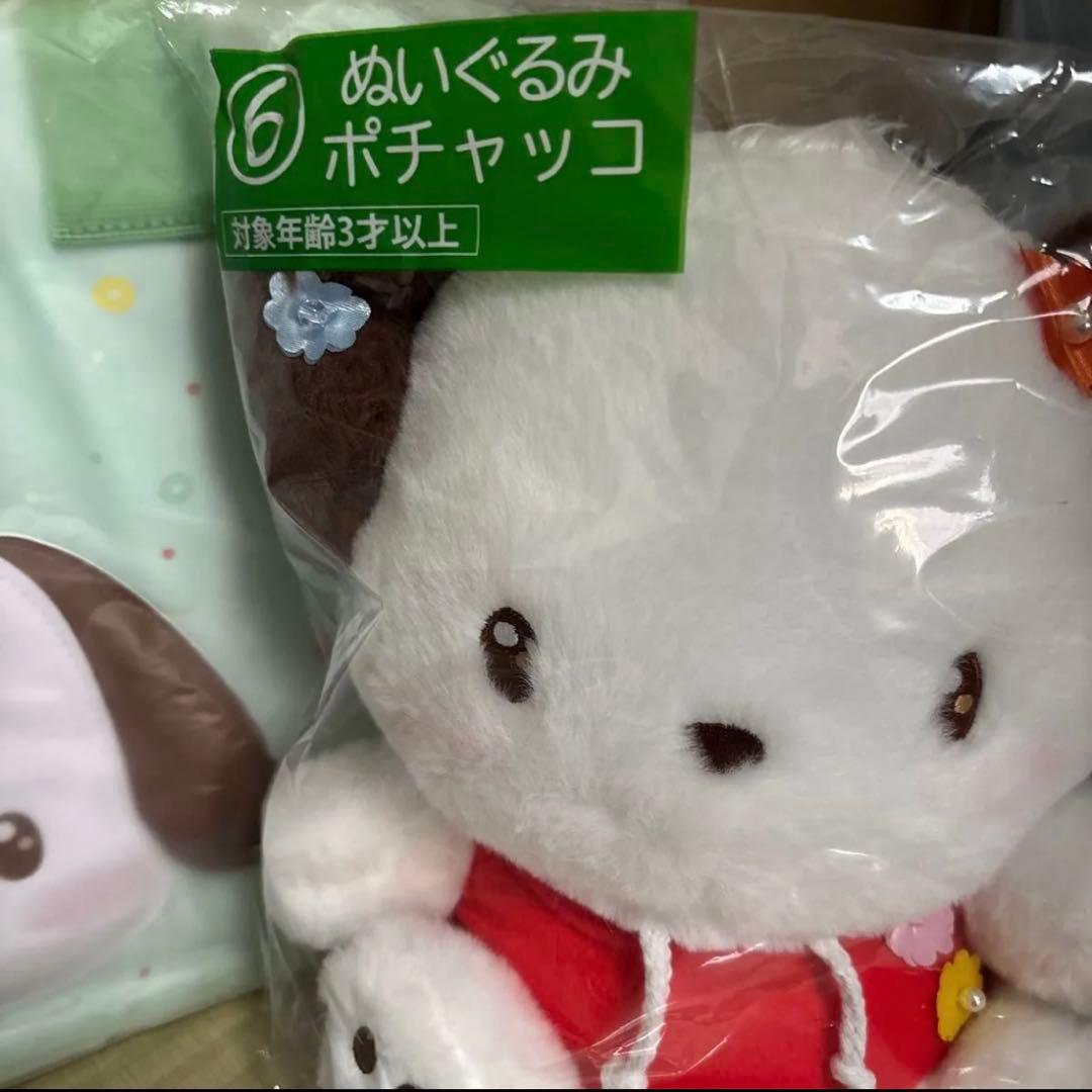 本日限定価格　サンリオ　当たりくじ ポチャッコぬいぐるみ　キャリーオンバッグ