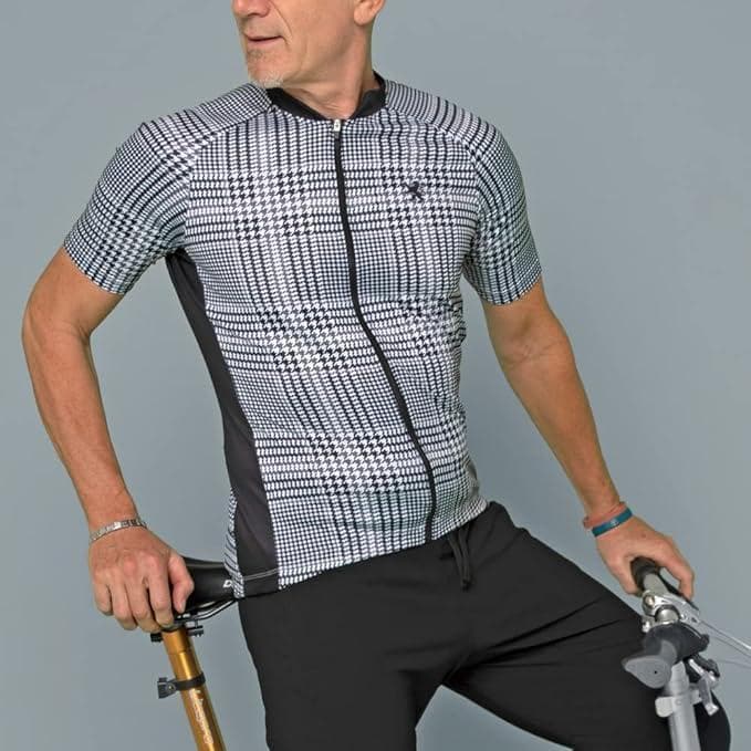 【新品】カペルミュール 半袖ジャージ M グレンチェック　ブラック