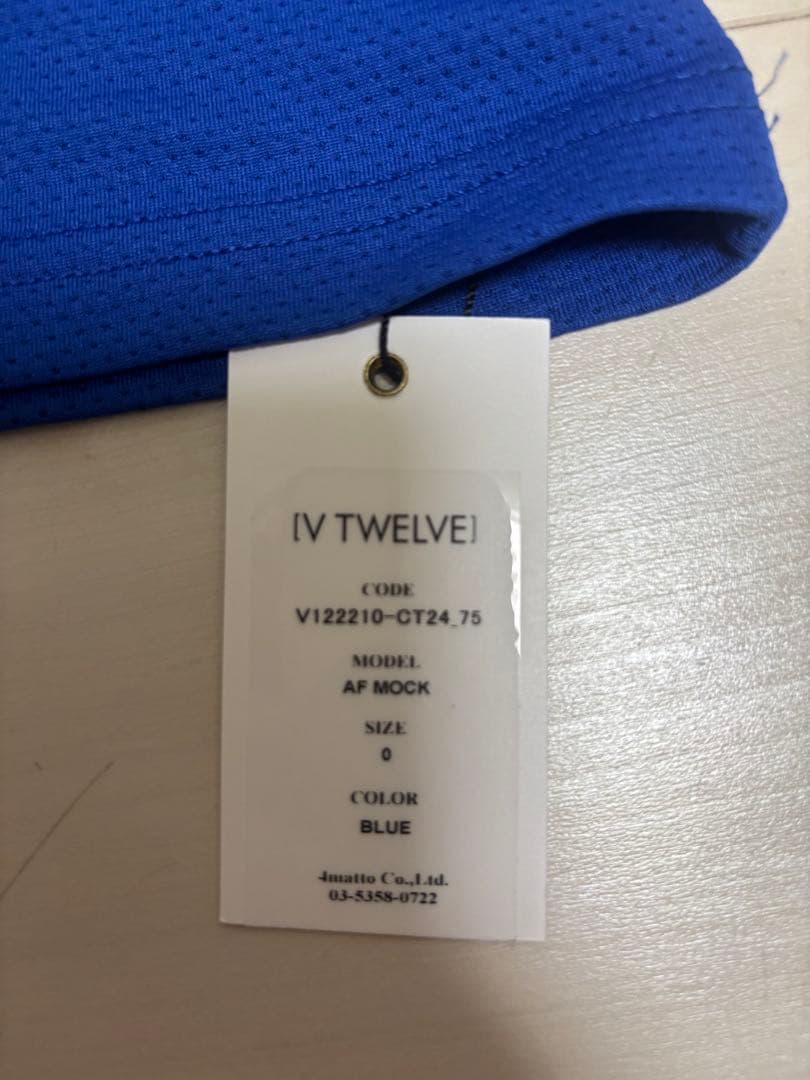 V TWELVE シャツ サイズ0 ブルー　ゴルフウエア