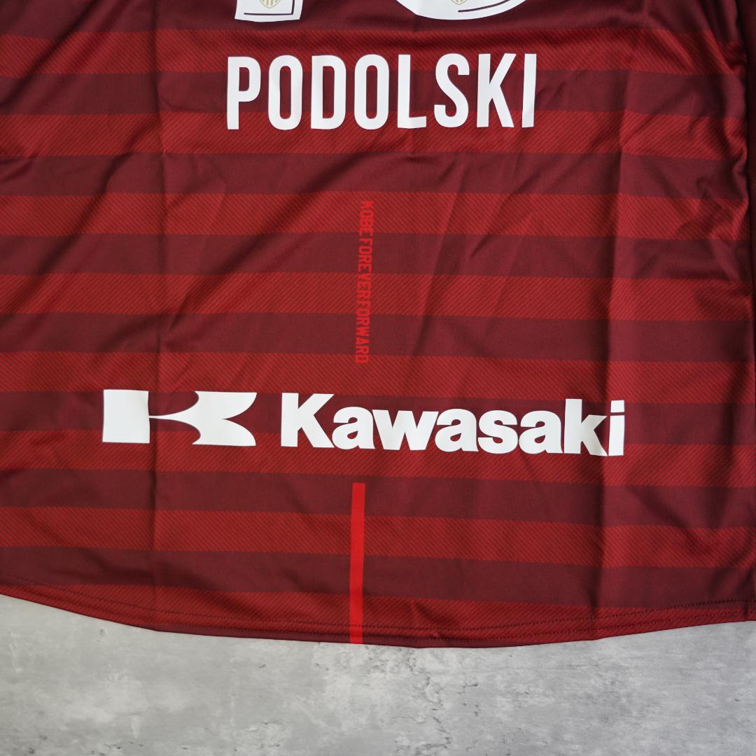 2019 asics ヴィッセル神戸　ポドルスキ　ホームユニフォーム　Lサイズ