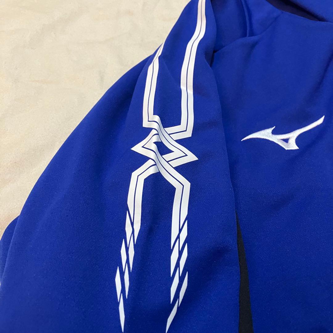 Mizuno ジャージ上下 青 Mサイズ未使用(送料込み)刺繍ロゴセットアップ
