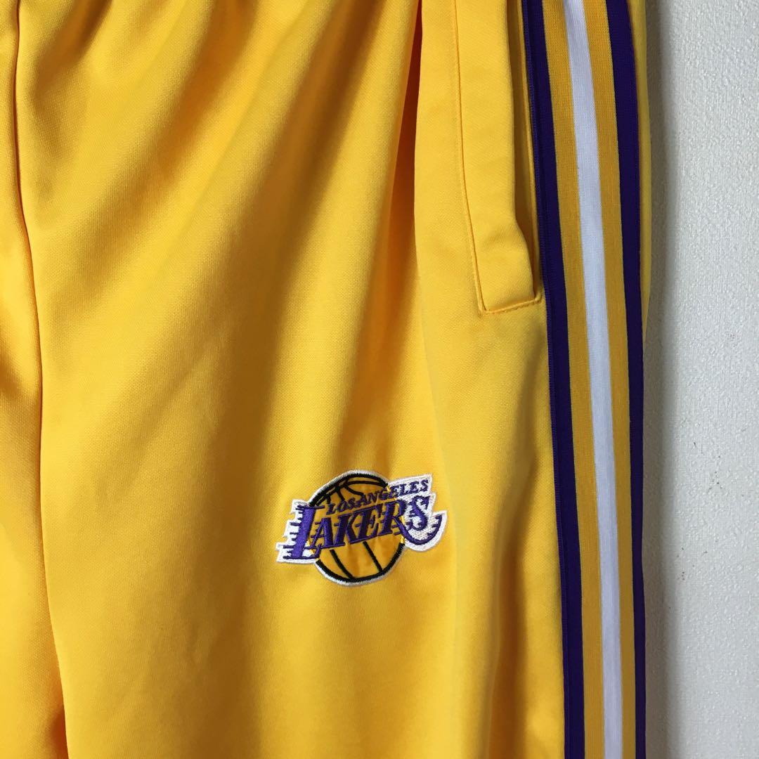 希少　NBA レイカーズ　刺繍ロゴ　バスケットボール　パンツ　イエロー　3X
