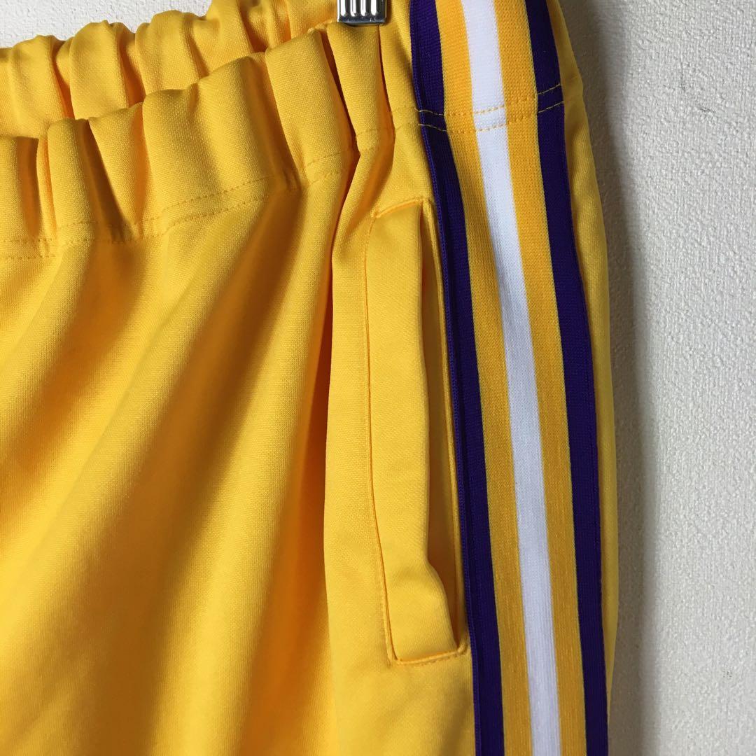 希少　NBA レイカーズ　刺繍ロゴ　バスケットボール　パンツ　イエロー　3X