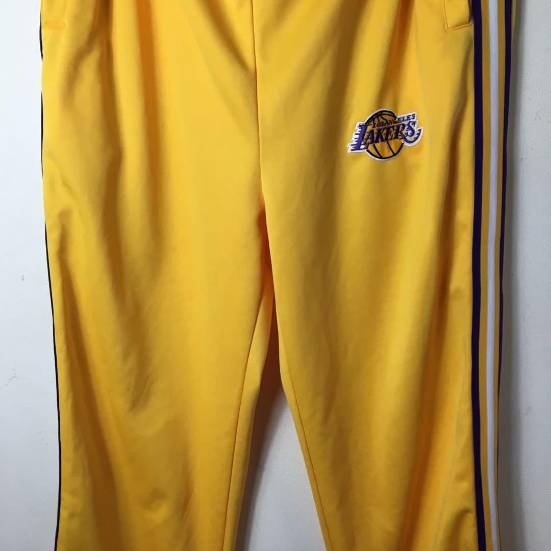 希少　NBA レイカーズ　刺繍ロゴ　バスケットボール　パンツ　イエロー　3X