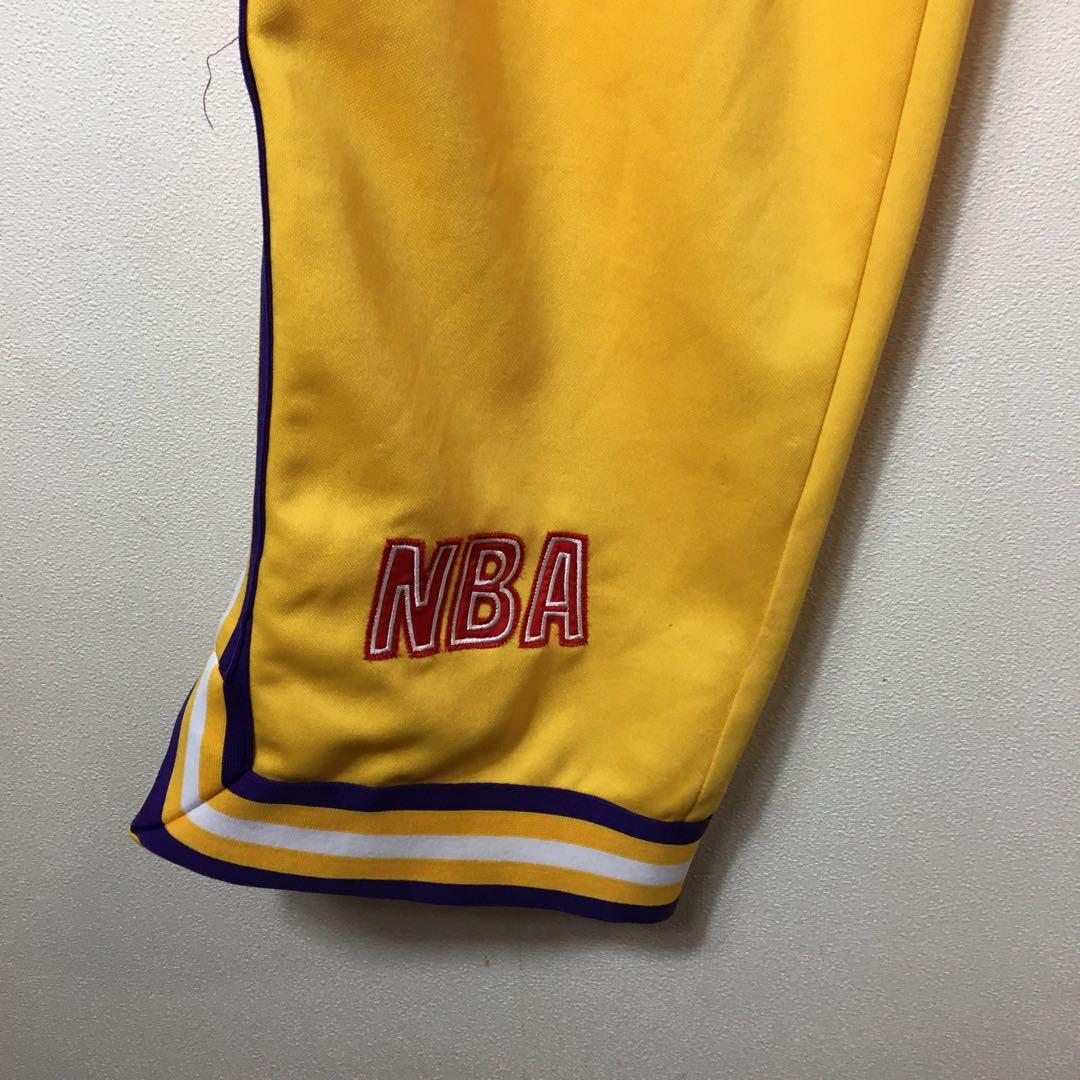 希少　NBA レイカーズ　刺繍ロゴ　バスケットボール　パンツ　イエロー　3X