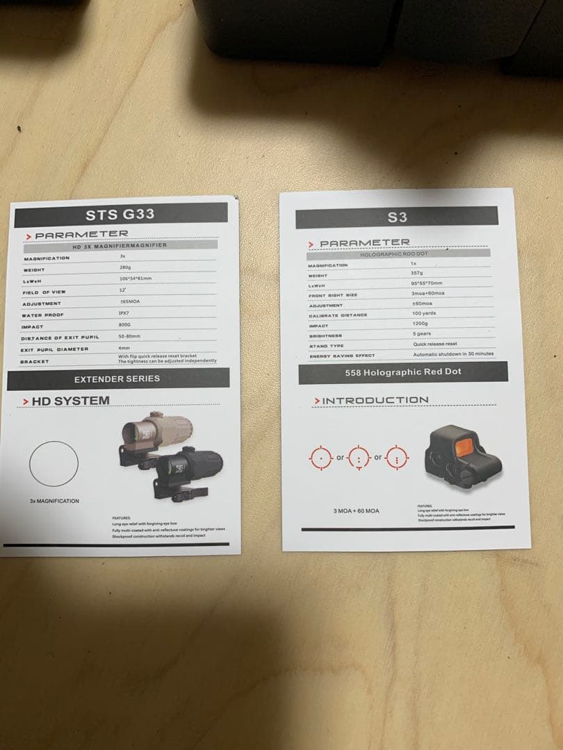 EoTech 558ドットサイト G33-3倍ブースター セット