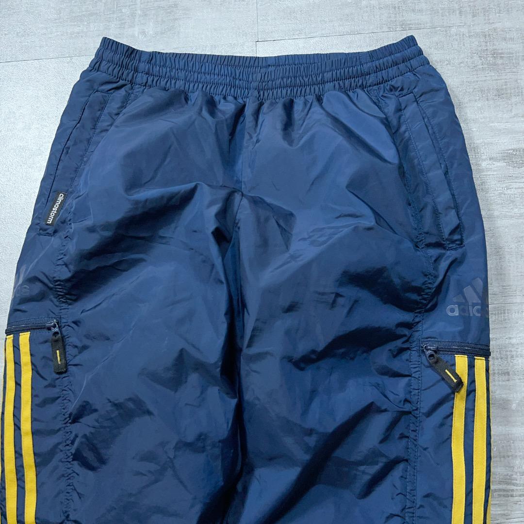 adidas 防寒 裏地 ウィンドブレーカー上下セット メンズ L ネイビー