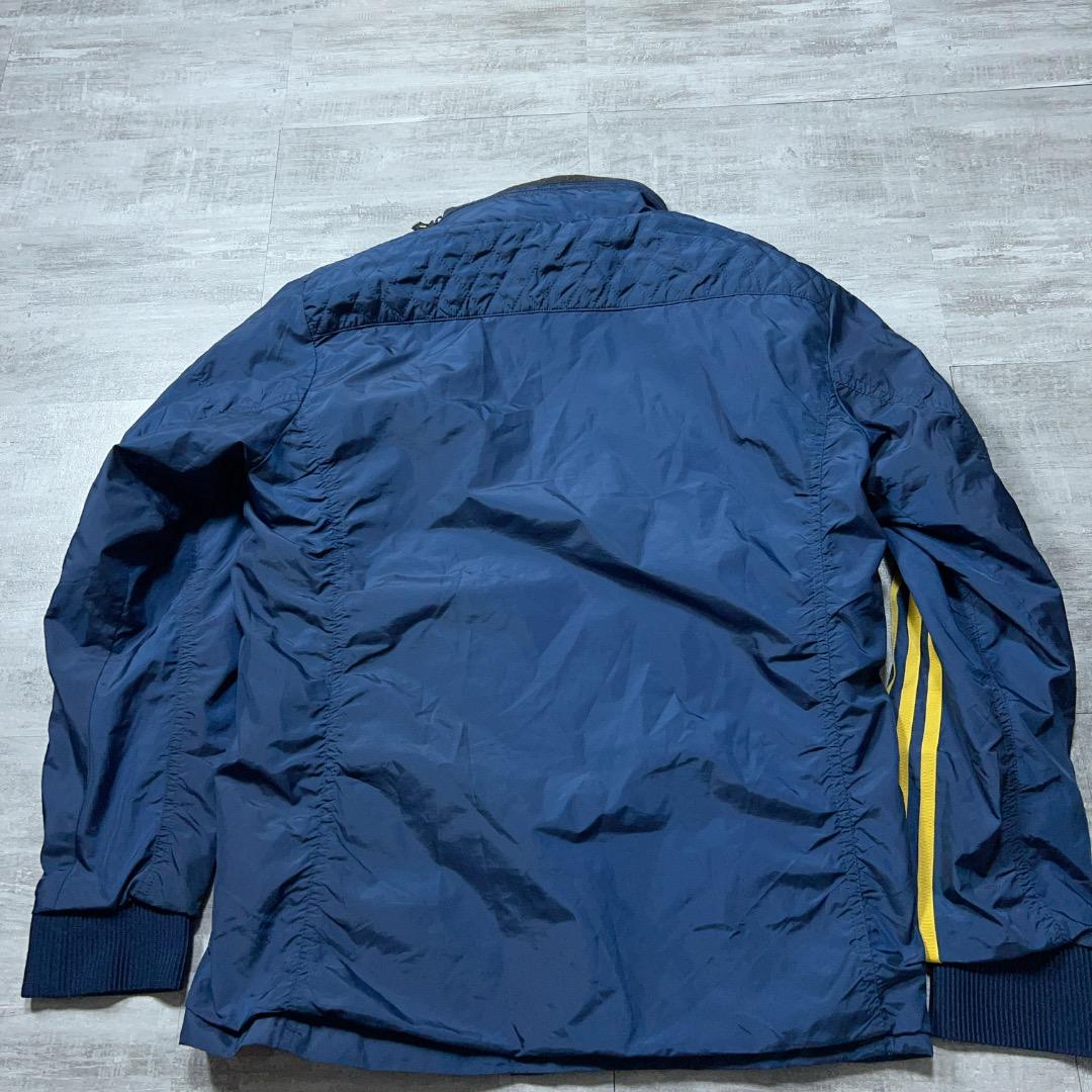 adidas 防寒 裏地 ウィンドブレーカー上下セット メンズ L ネイビー