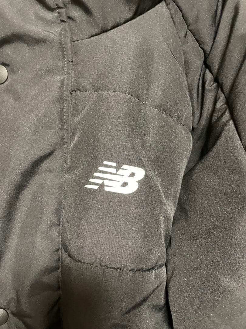New Balance フード付きロングコート ブラック メンズMサイズ