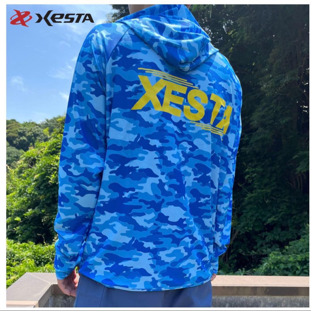 XESTA ラッシュパーカー XL ブルーカモ