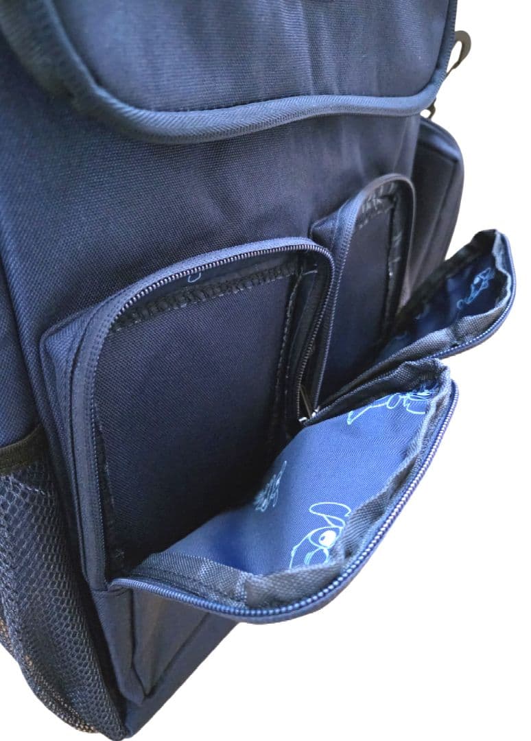 【新品】スティッチ スクエア リュック サック ネイビー ディズニー