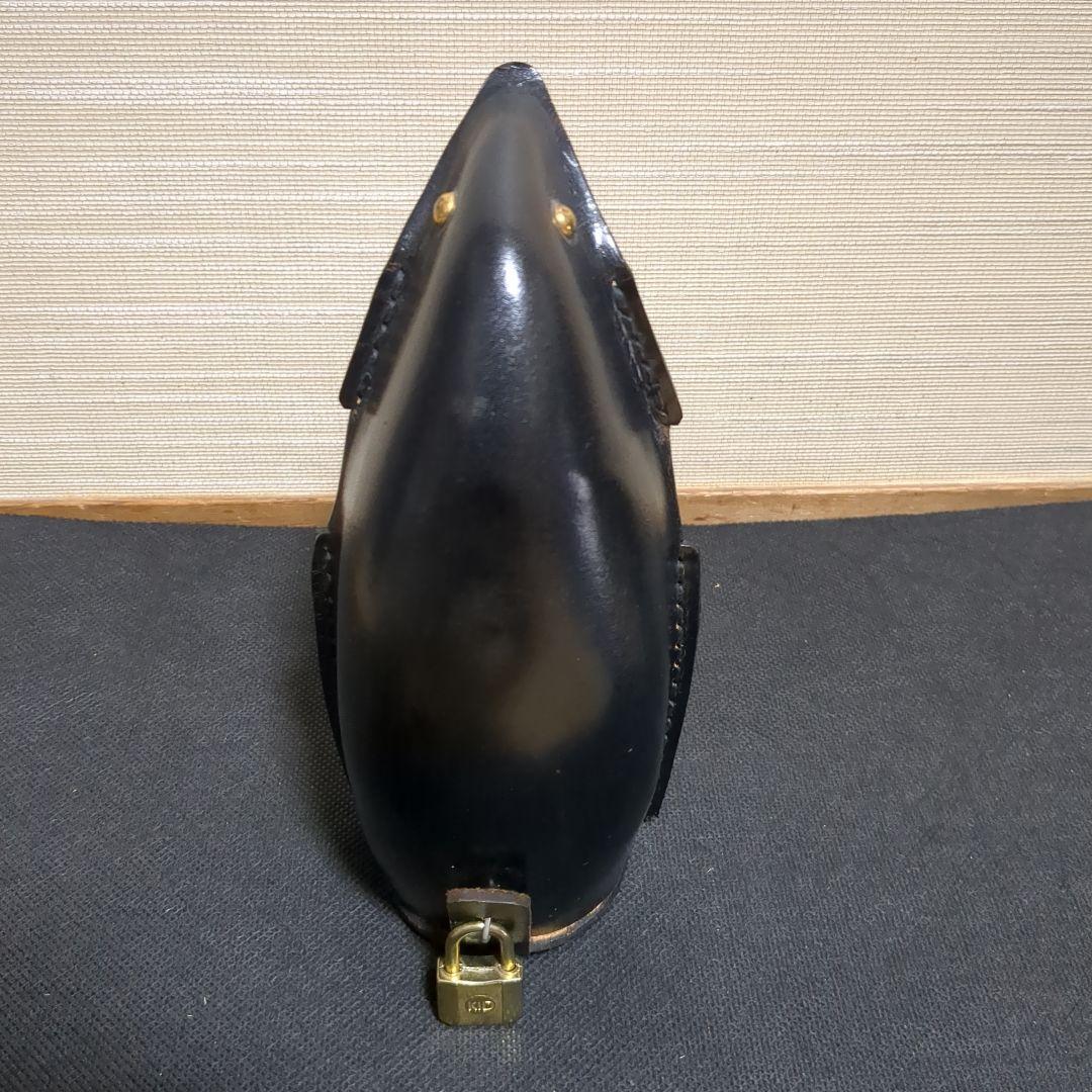 廃盤　鴻池製作所　レザークラフト　ペンギン　貯金箱　鍵付き