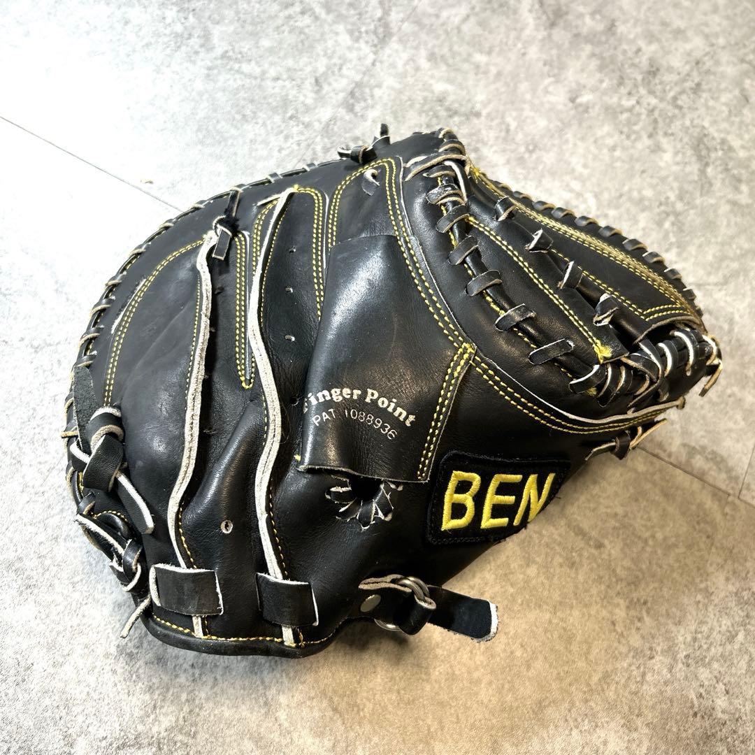 ほぼ新品【BEN】キャッチャーミット/硬式 プロモデル/グローブ　本革　日本製◎