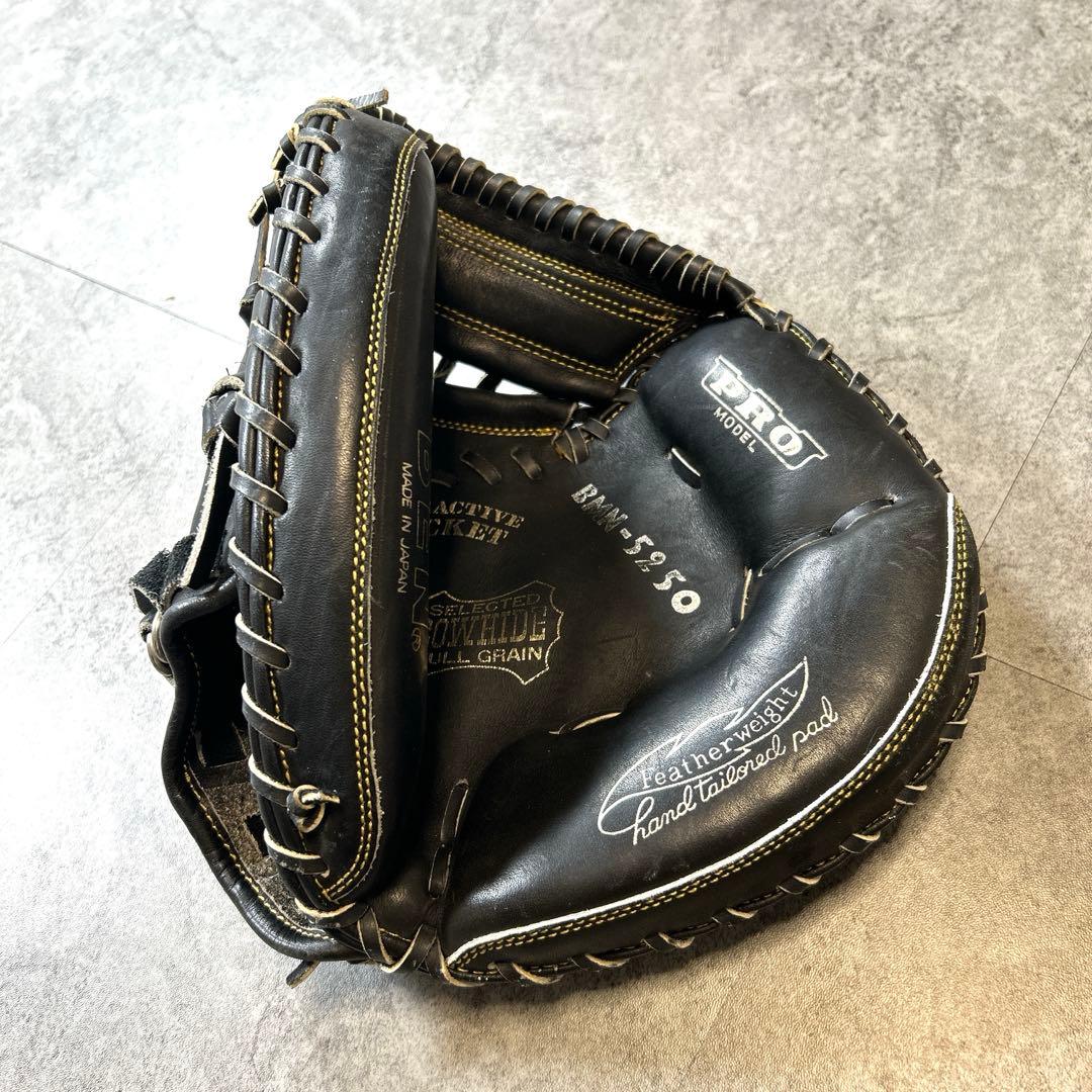 ほぼ新品【BEN】キャッチャーミット/硬式 プロモデル/グローブ　本革　日本製◎