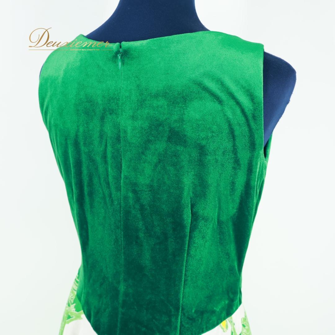 【フラダンス衣装】グリーン ALOHA STANDARDS ワンピース ドレス