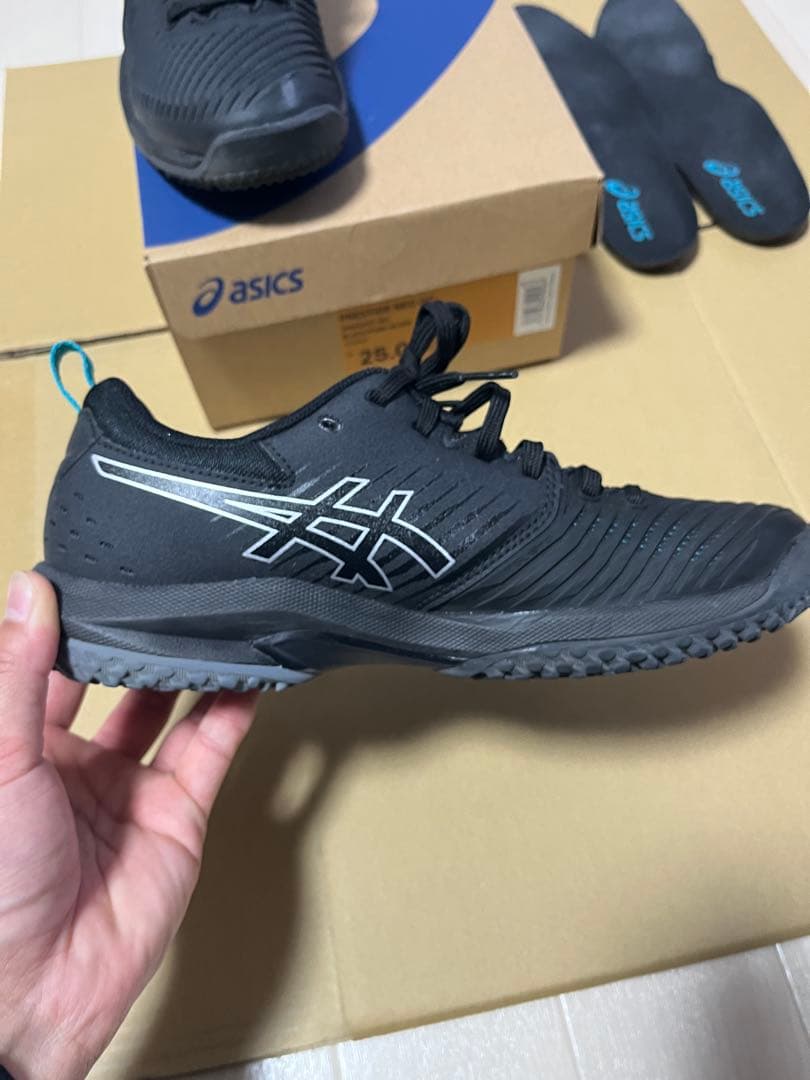 ASICS PRESTIGE NEO OC 25.0cm ブラック/ブルー