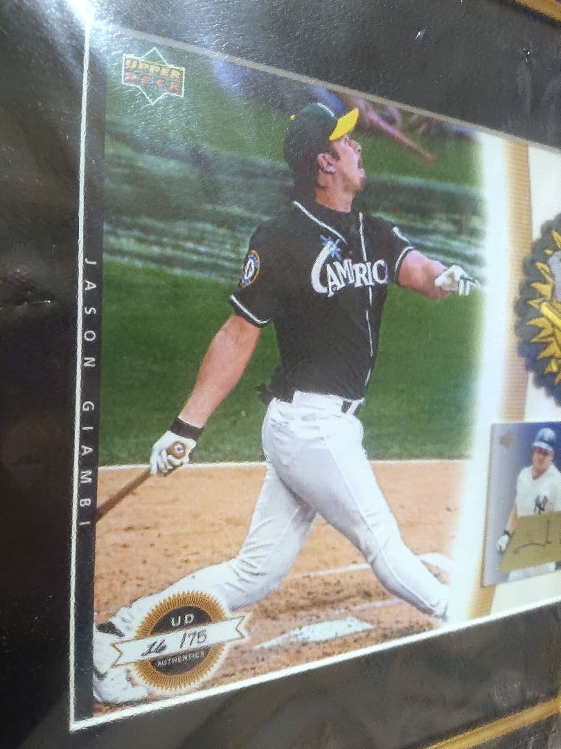 ◇未開封◇JASON GIAMBI フレーム入り直筆サイン 記念パッチカード