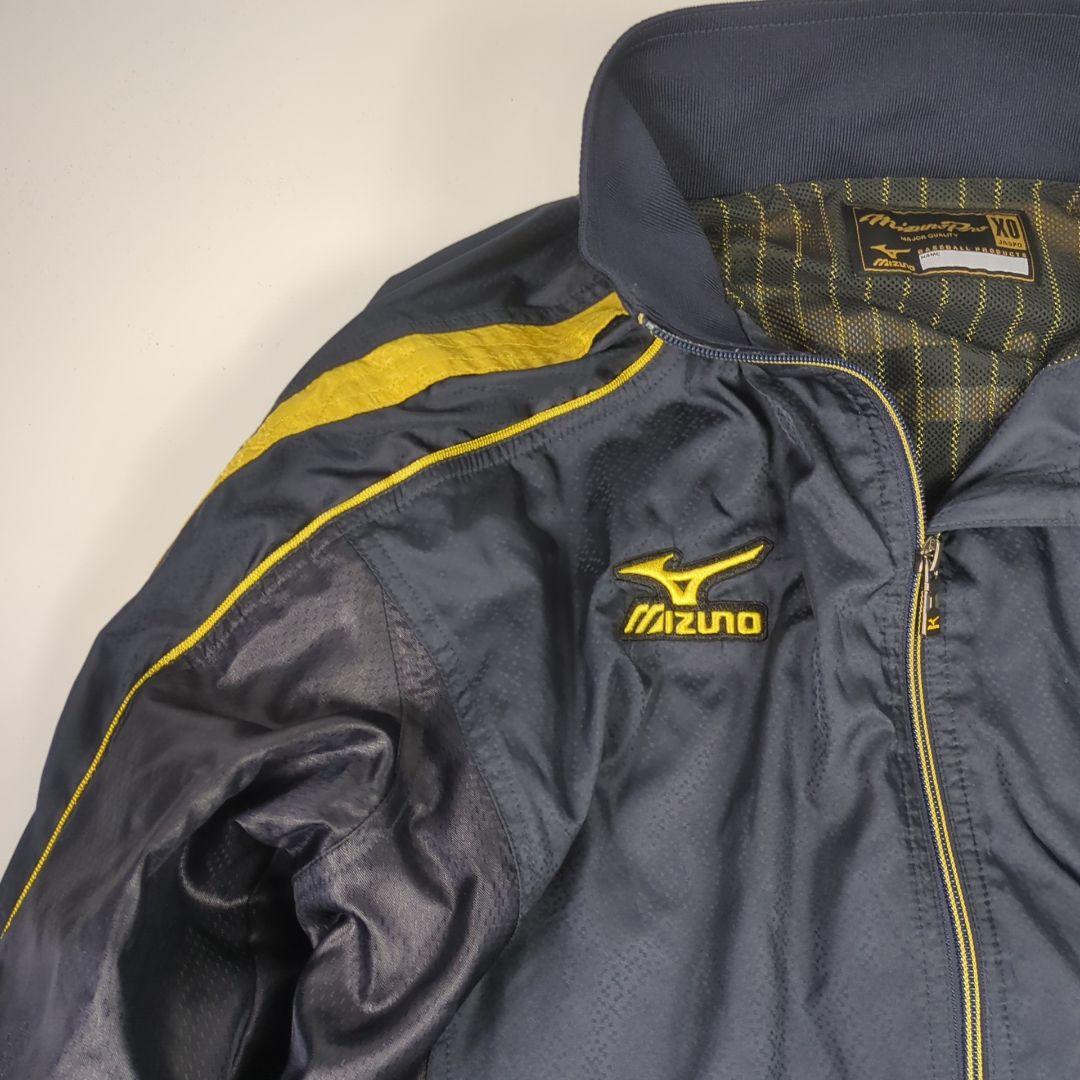Mizuno ミズプロ フルジップジャケット ネイビー/ゴールド 大きいサイズ