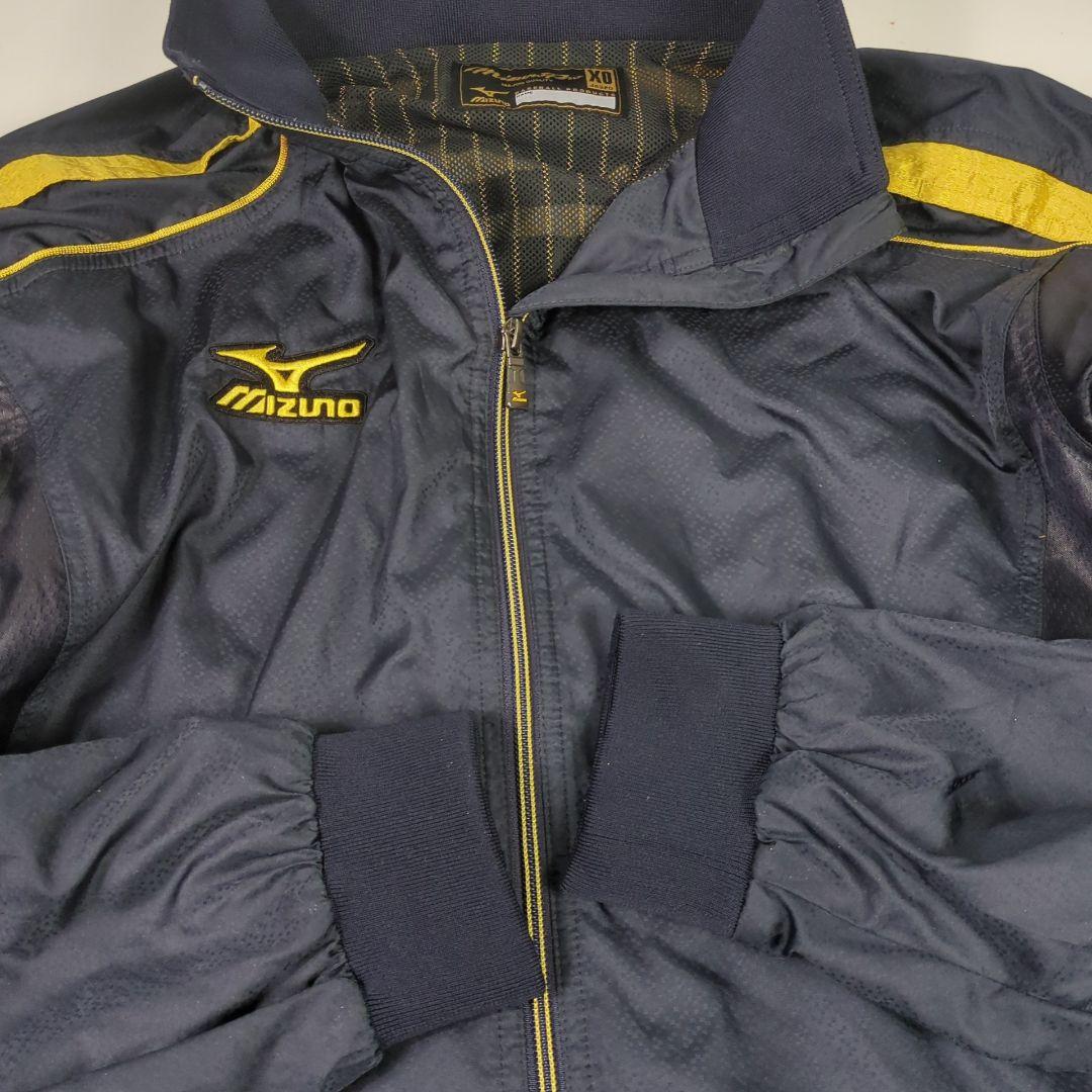 Mizuno ミズプロ フルジップジャケット ネイビー/ゴールド 大きいサイズ
