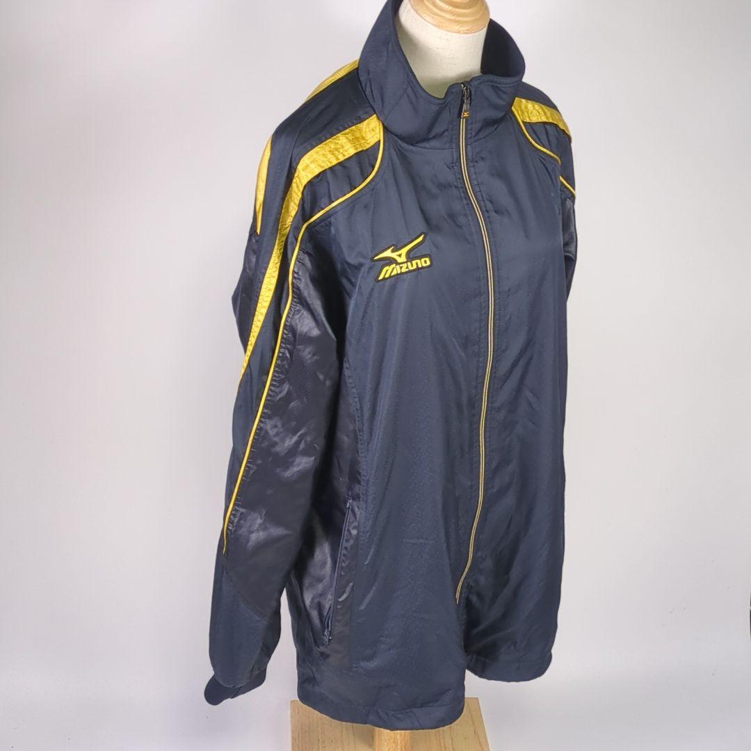 Mizuno ミズプロ フルジップジャケット ネイビー/ゴールド 大きいサイズ