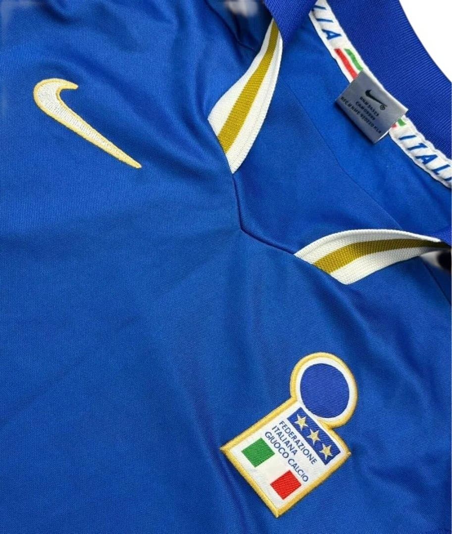 96年 NIKE ナイキ サッカー イタリア代表 ホーム 長袖 ユニフォーム M