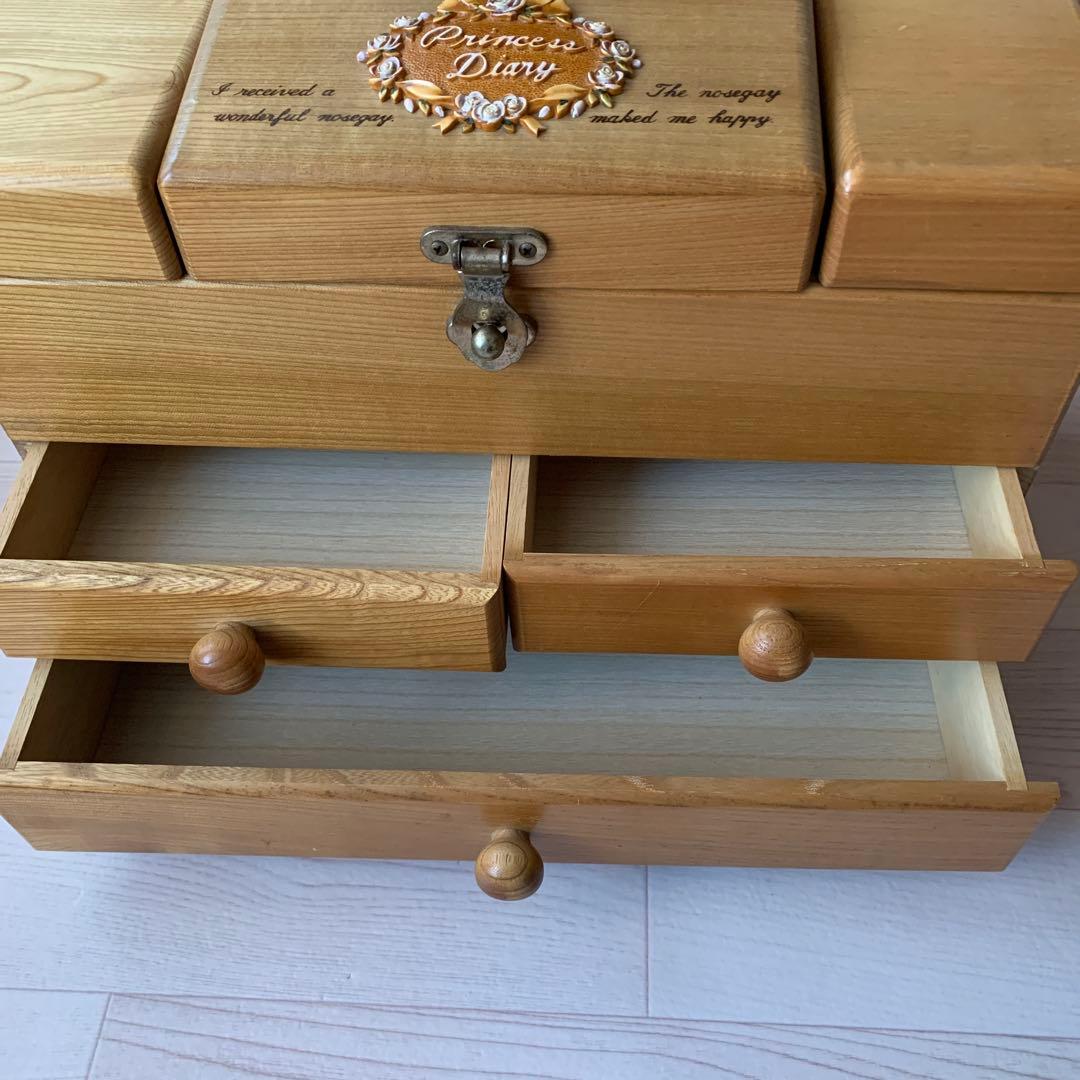 美品 木製ソーイングボックス 裁縫箱 大容量 GWOOD