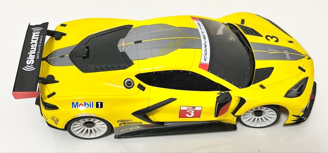 京商　シボレー コルベット C8.R イエロー シャーシ セット ミニッツ