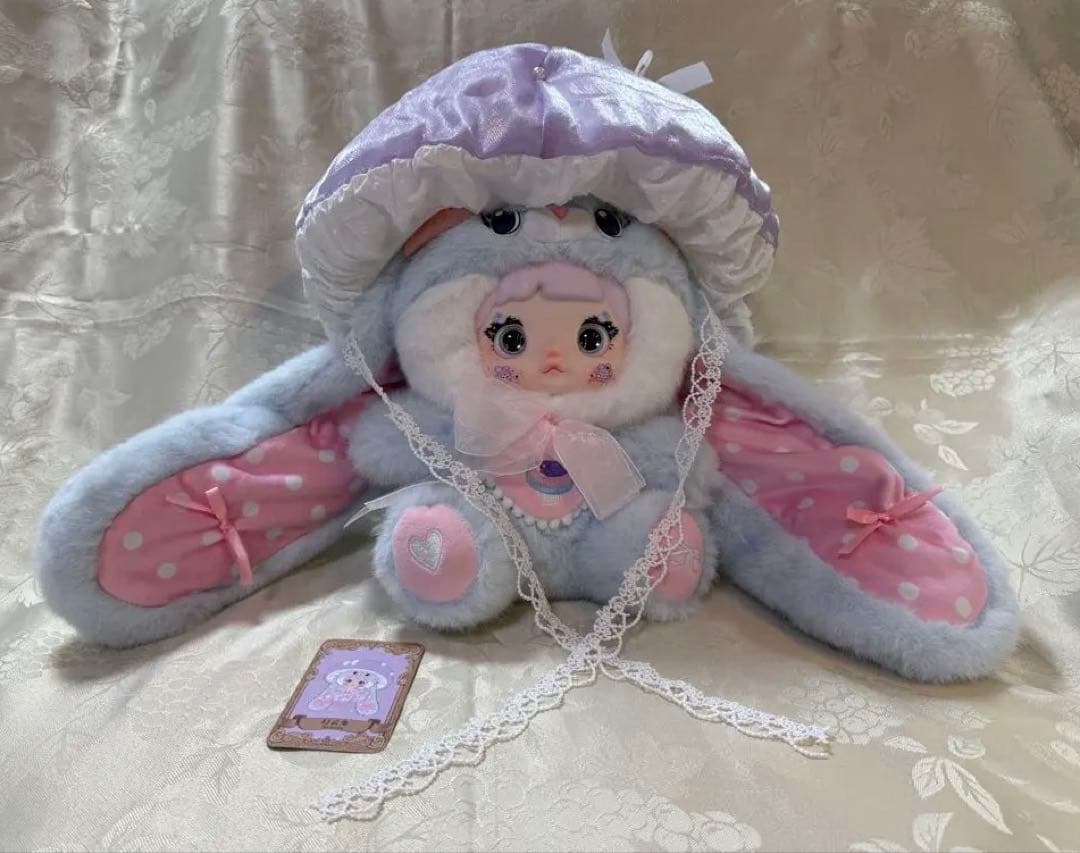 Nommi 400%キノコ きのこ Mushroom Hat 水色 紫 ⑥