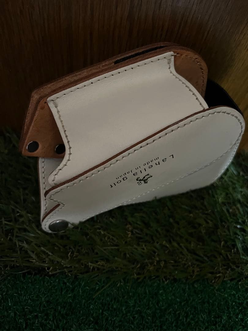 姫路産タンニンレザー・白ヌメ Lahaina golf ゴルフ用距離計ケース
