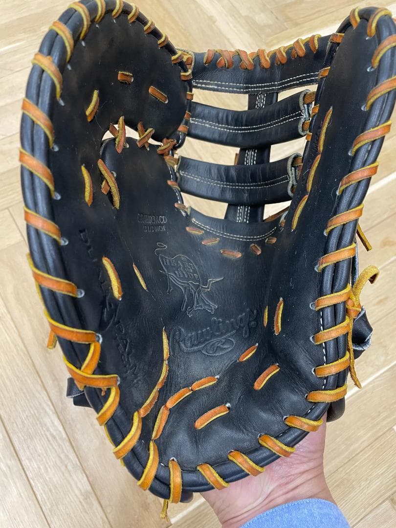 ローリングス 左投げ用 軟式ファーストミット ブラック サイズ12.5