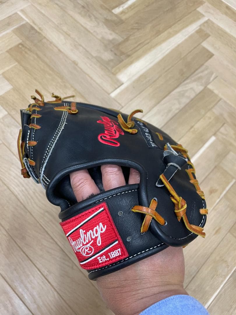 ローリングス 左投げ用 軟式ファーストミット ブラック サイズ12.5