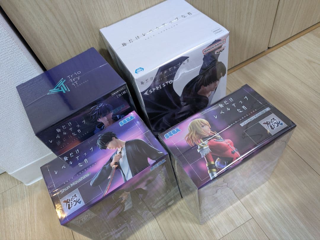 【新品・未開封品】俺だけレベルアップな件 フィギュア 4点セット 水篠旬 向坂雫