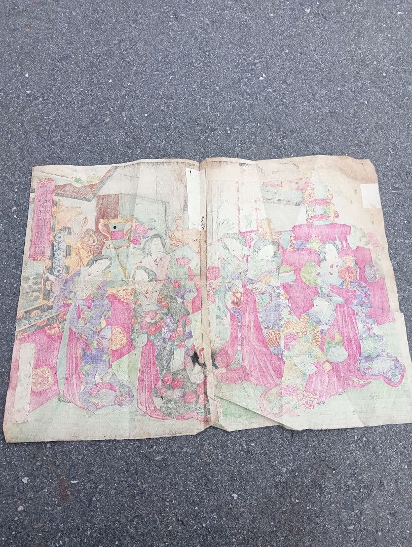 官女名器縦覧ノ図　 楊洲周延　木版画　江戸 明治　浮世絵 大奥　着物　美人画