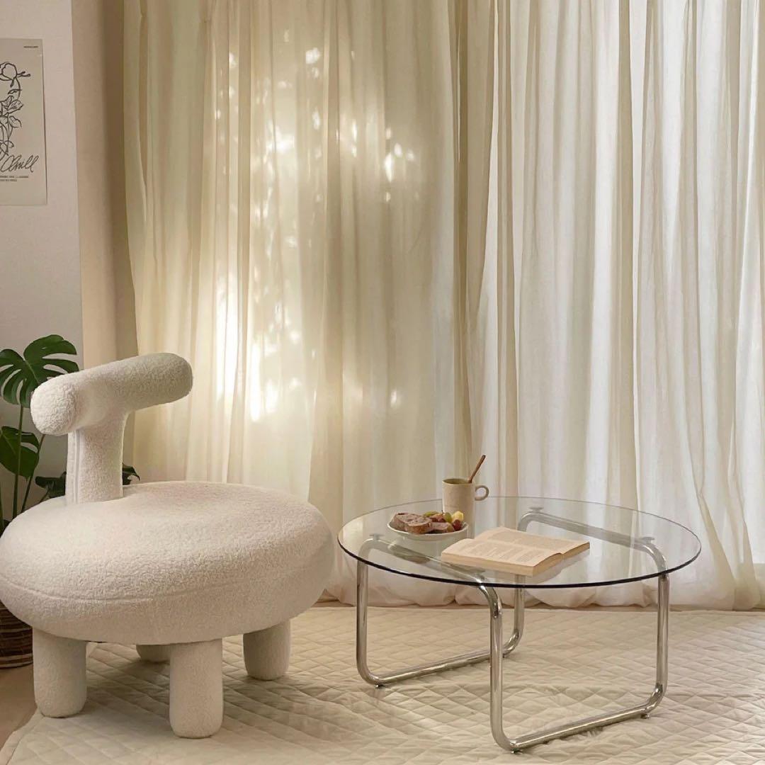 little roomsカラーシフォンカーテン 2枚100cm × 200cm