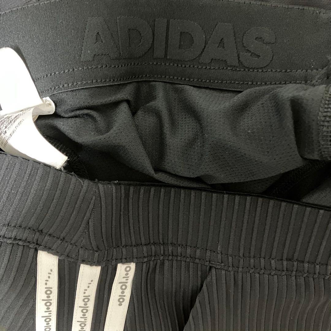 adidas アディダス リブ ジャケット スカートセット S ブラック